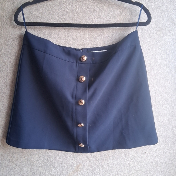 Amanda Uprichard Benton Skirt & Top Set Ink/Navy Blue M Modern Minimalist Chic - Picture 6 of 11